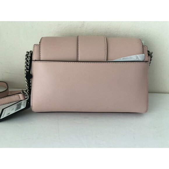 $198 Dkny Smooth Leather Cashmere Blush Pink Val Flap Shoulder Handbag - Picture 8 of 14
